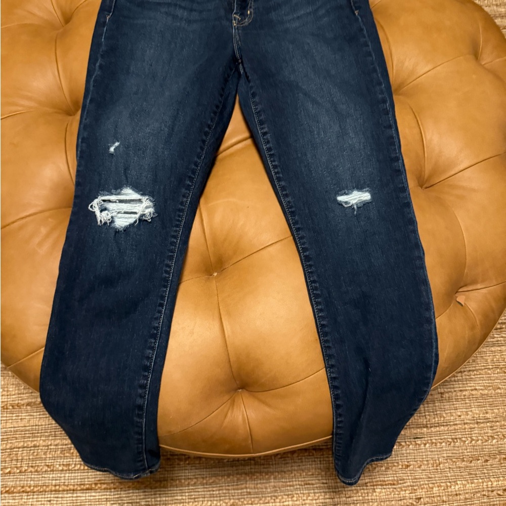 GAP Blue Skinny Jeans with Distressed Detailing